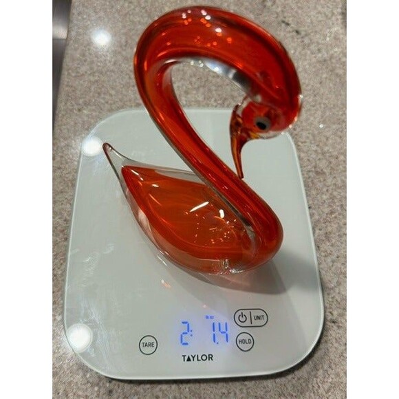 Vintage Collectible Murano Art Glass Swans in red and yellow - Picture 6 of 9